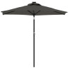 Sombrilla jardín con LEDs poste acero antracita 225x225x212 cm 4