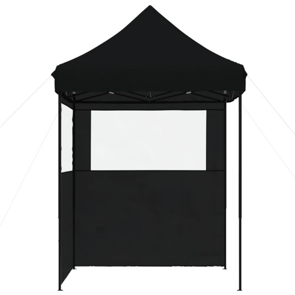 Tienda de fiesta plegable Pop-Up con 2 paredes laterales negra M 4