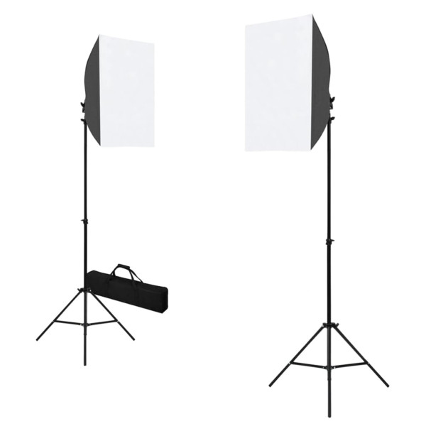 Kit de estúdio fotográfico com softbox de iluminação e fundo M 2