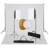 Kit estúdio fotográfico com softbox iluminação/fundo/refletor 1