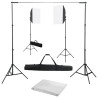 Kit de estudio fotográfico con luces softbox y fondo 1