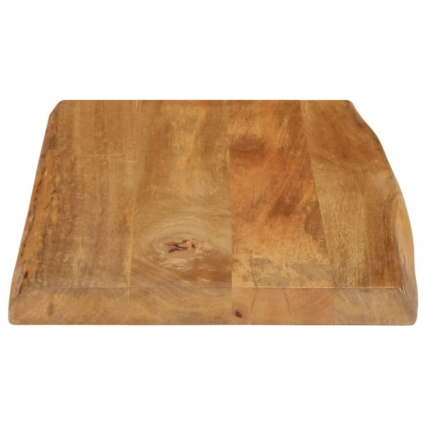 Tablero de mesa borde natural madera maciza mango 50x40x2.5 cm M 4
