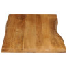 Tablero de mesa borde natural madera maciza mango 100x60x2.5 cm 4