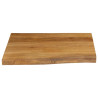 Tablero de mesa borde natural madera maciza mango 80x80x2.5 cm 4
