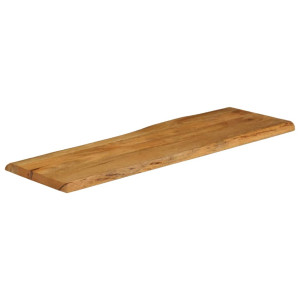 Tablero de mesa borde natural madera maciza mango 110x40x2.5 cm H