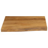 Tablero de mesa borde natural madera maciza mango 40x40x3.8 cm 3