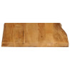 Tablero de mesa borde natural madera maciza mango 40x40x3.8 cm 4