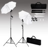 Kit estudio fotográfico con telón de fondo. lámparas y paraguas 2