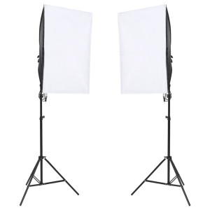 Kit estúdio fotográfico c/ conj. de iluminação e tela de fundo H