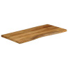 Tablero de mesa borde natural madera maciza mango 110x60x2.5 cm 2