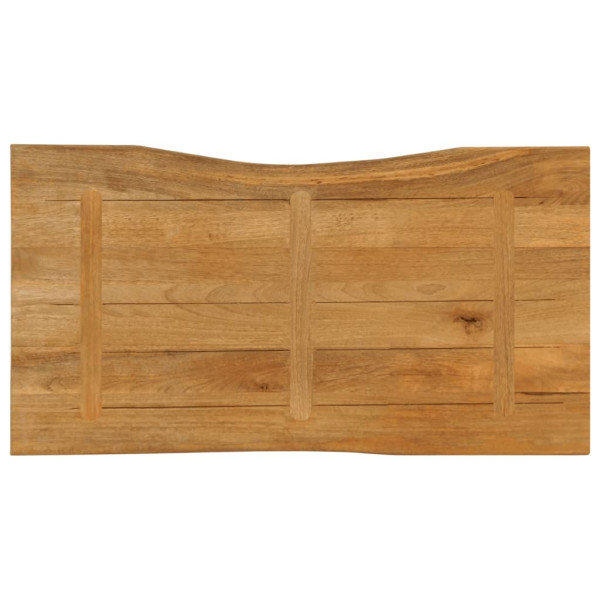 Tablero de mesa borde natural madera maciza mango 110x60x2.5 cm M 5