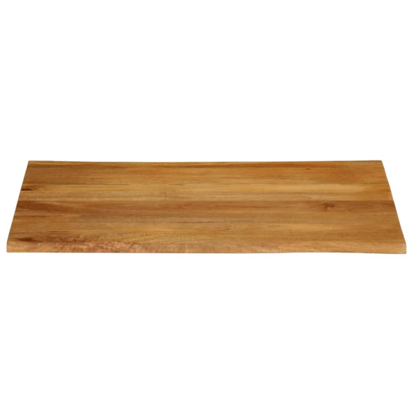 Tampo de mesa em madeira de mangueira maciça com borda natural 90x80x2,5 cm M 3
