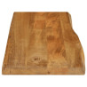 Tablero de mesa borde natural madera maciza mango 80x40x3.8 cm 4