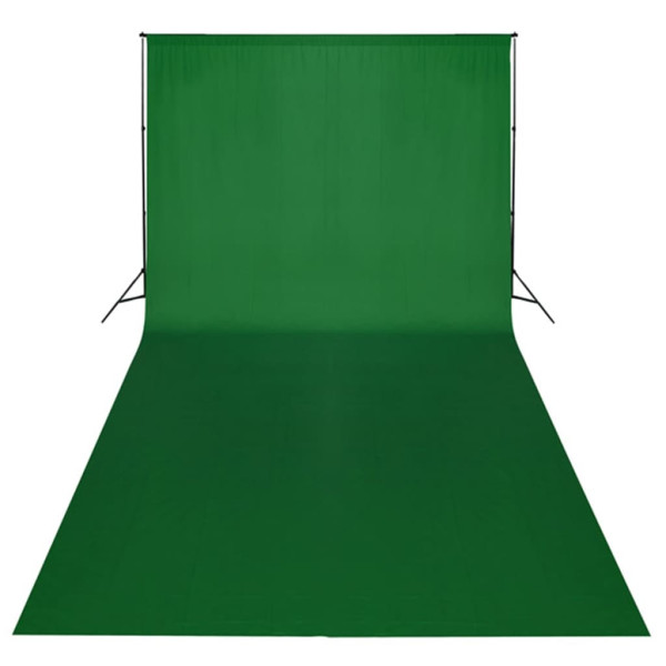 Kit de estudio fotográfico telón verde croma 600x300 y luces M 2
