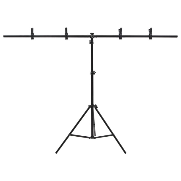 Soporte para fondos en forma de T negro 151x60x(70-200) cm M 3