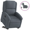 Sillón eléctrico reclinable elevable de terciopelo gris oscuro 2