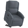 Sillón eléctrico reclinable elevable de terciopelo gris oscuro 3