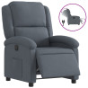 Sillón reclinable eléctrico de terciopelo gris oscuro 2
