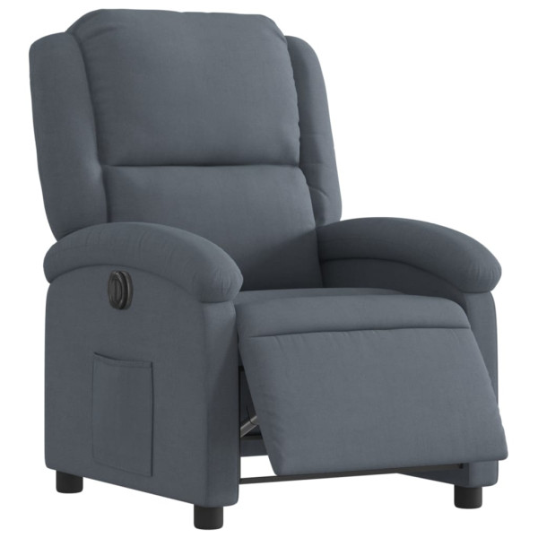 Sillón reclinable eléctrico de terciopelo gris oscuro M 3