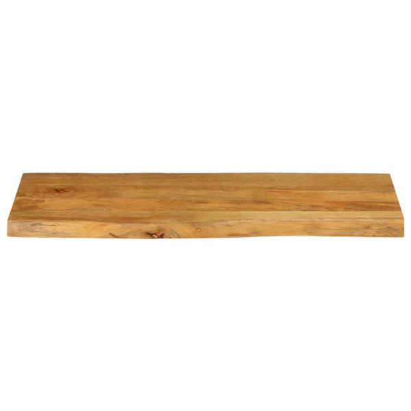 Tablero de mesa borde natural madera maciza mango 80x40x2.5 cm M 3