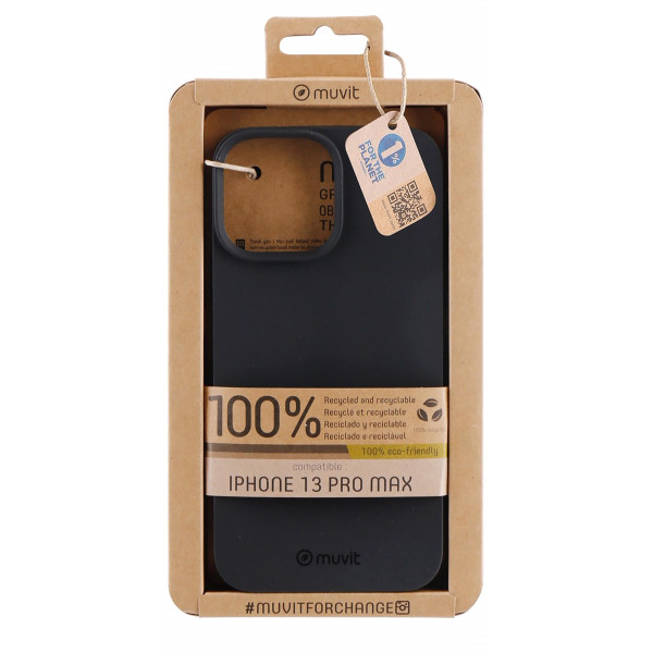 Funda muvit recycletek para apple iphone 13 pro max negra D