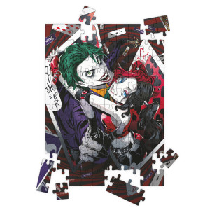 Puzle 100 efecto 3d joker y harley quinn manga universo dc H
