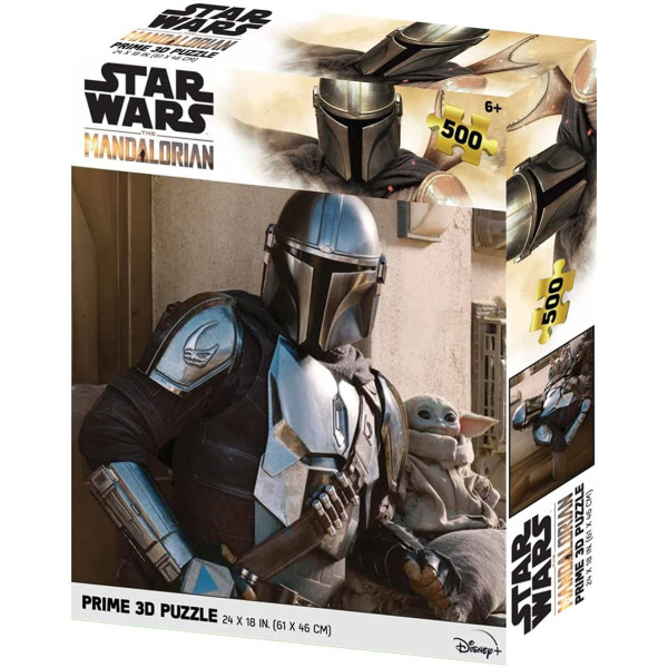 Puzzle 3d 500 piezas The Mandalorian el Mandaloriano Mando & Grogu D