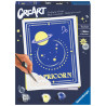 Kit para pintar con números ravensburger creart serie trend d zodiac: capricornio 1