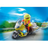 Motocicleta de emergência Playmobil com luz intermitente 1