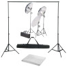 Kit de estudio fotografía con set de luces y fondo 2