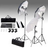 Kit de estúdio fotográfico com conjunto de iluminação e fundo 2