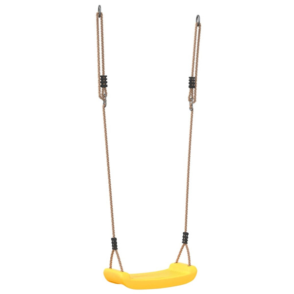 Columpio para niños individual con cuerda ajustable amarillo M 2