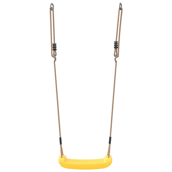 Columpio para niños individual con cuerda ajustable amarillo M 4