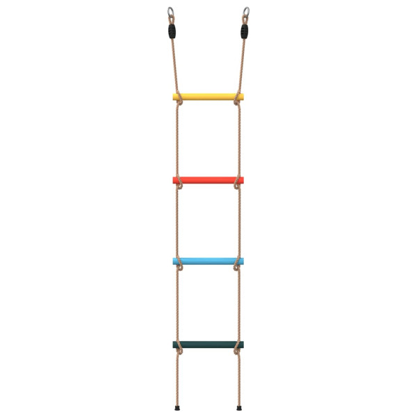Escalera de cuerda para niños con 4 peldaños multicolor M 4
