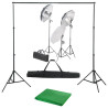 Kit de estúdio fotográfico com conjunto de iluminação e fundo 1