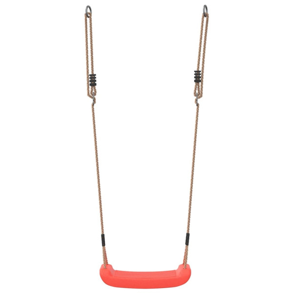 Columpio para niños individual con cuerda ajustable rojo M 4