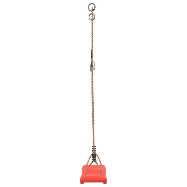 Columpio para niños individual con cuerda ajustable rojo M 5