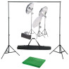 Kit de estúdio fotográfico com conjunto de iluminação e fundo 1