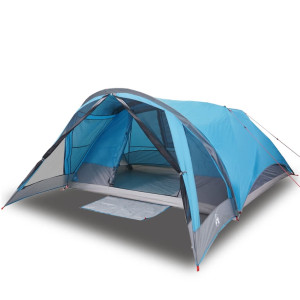 Tenda familiar estilo cabana para 6 pessoas impermeável azul H