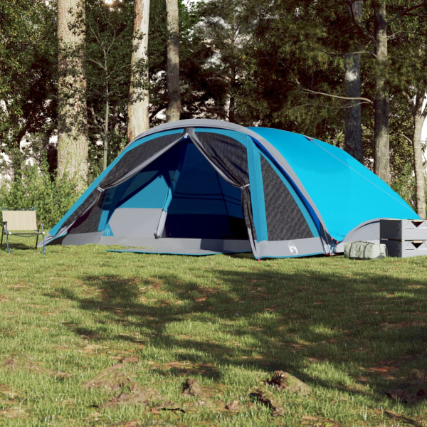 Tenda familiar estilo cabana para 6 pessoas impermeável azul M 3