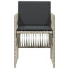 Sillones de jardín con cojines 4 uds ratán sintético gris claro 5