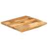 Tablero de mesa borde natural madera maciza mango 40x40x2.5 cm 2