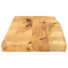 Tablero de mesa borde natural madera maciza mango 80x30x3.8 cm 4