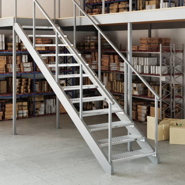 Degrau em grade 80x24x7 cm aço galvanizado M 3