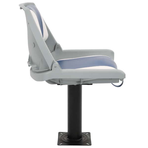 2 pcs conjunto assento barco dobrável 48x51x41 cm azul e branco M 5