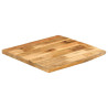 Tablero de mesa borde natural madera maciza mango 40x40x3.8 cm 2