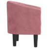 Sillón de terciopelo rosa 4
