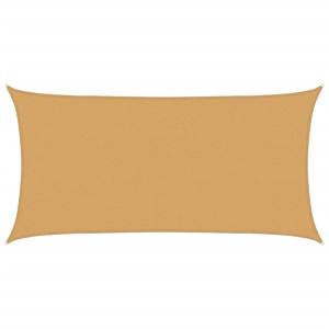 Para-sol estilo vela retangular 160 g/m² 2x3.5 m PEAD areia H