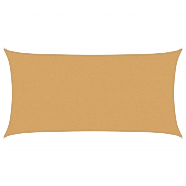 Para-sol estilo vela retangular 160 g/m² 2x3.5 m PEAD areia M 2