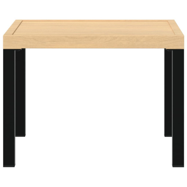 Mesa de centro p/ jardim 55x55x39.5 cm aço revestido a pó preto M 3